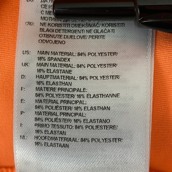 Adidas Neon Orange Climalite V-Neck Tee Women's Size Medium - Picture 9 of 9